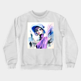 The girl in the hat Crewneck Sweatshirt